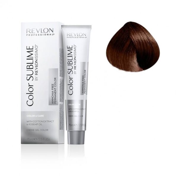 TINTE SIN AMONIACO COLOR SUBLIME REVLON 5.4 CASTAÑO CLARO COBRIZO