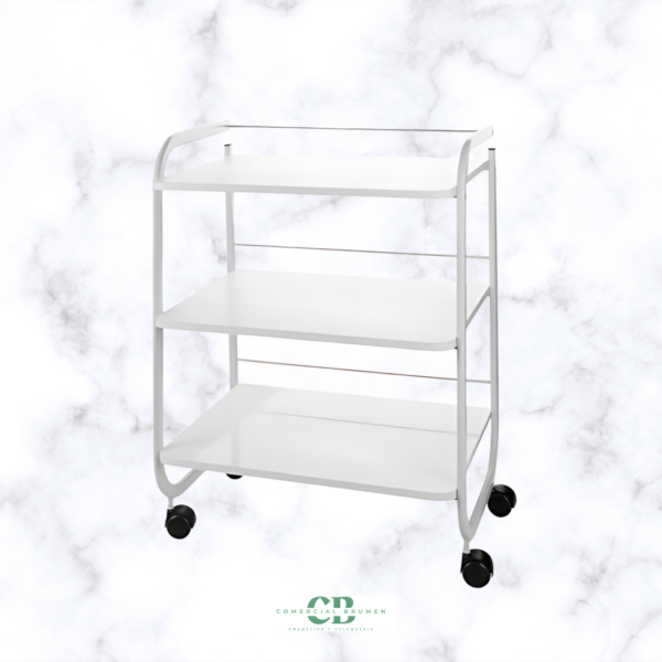EUROSTIL MESA CARRITO ESTÉTICA 3 ESTANTES MADERA
