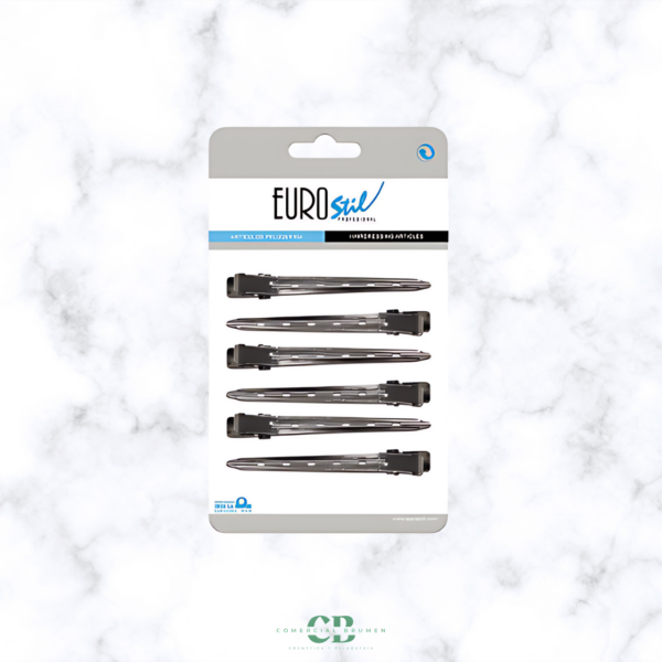 PINZAS CURVADAS SEPARADORAS METAL EUROSTIL 6 unid.