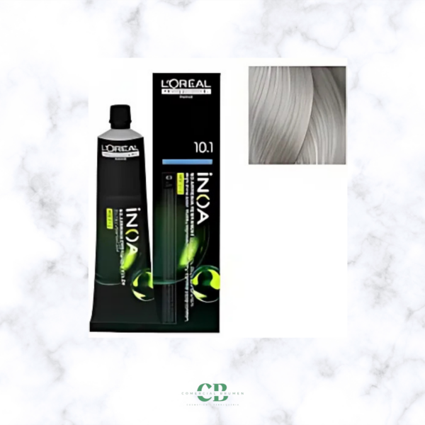 TINTE INOA L´OREAL SIN AMONIACO 60grs. 10.1 RUBIO PLATINO CENIZA