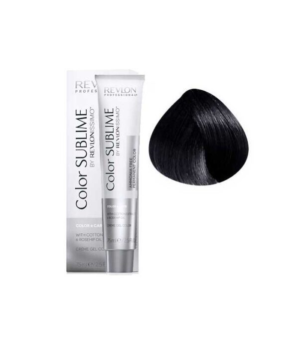 TINTE SIN AMONIACO COLOR SUBLIME REVLON 1 NEGRO