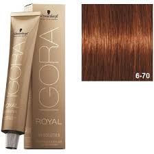 TINTE IGORA ROYAL ABSOLUT 6-70 RUBIO OSCURO COBRIZO NATURAL  Schwarzkopf