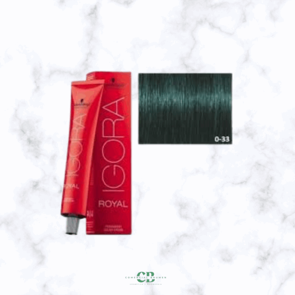 TINTE IGORA ROYAL 0-33 CORRECTOR ANTI-ROJO 60GR  Schwarzkopf