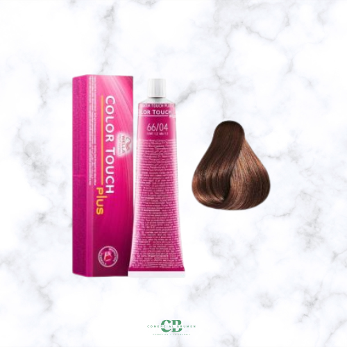 COLOR TOUCH PLUS 66-04 RUBIO OSCURO NATURAL COBRIZO WELLA-baño de color sin amoníaco