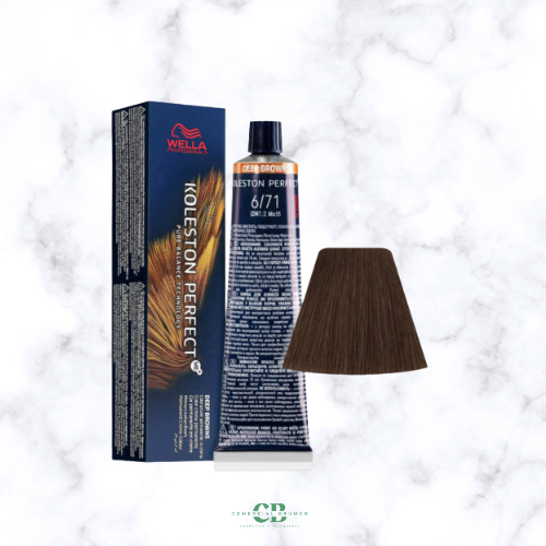 WELLA TINTE KOLESTON PERFECT ME + 6/71 RUBIO OSCURO MARRON CENIZA 60 GR