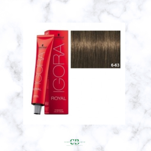 TINTE IGORA ROYAL 6-63 RUBIO OSCURO MARRÓN MATE  Schwarzkopf
