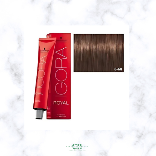 TINTE IGORA ROYAL 6-68 RUBIO OSCURO MARRÓN ROJIZO  Schwarzkopf
