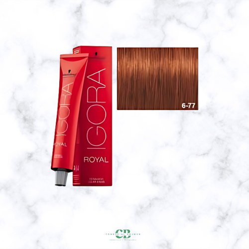 TINTE IGORA ROYAL 6-77 RUBIO OSCURO COBRIZO INTENSO  Schwarzkopf