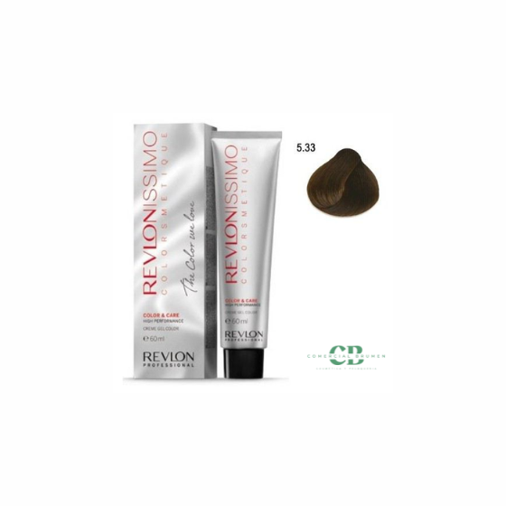 TINTE REVLONISSIMO 5-33 CASTAÑO CLARO DORADO INTENSO 60ML
