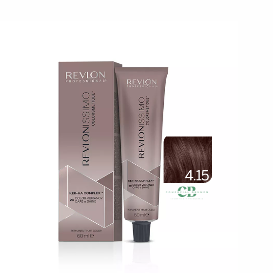 TINTE REVLONISSIMO 4-15 CASTAÑO MEDIO CENIZA CAOBA 60ml