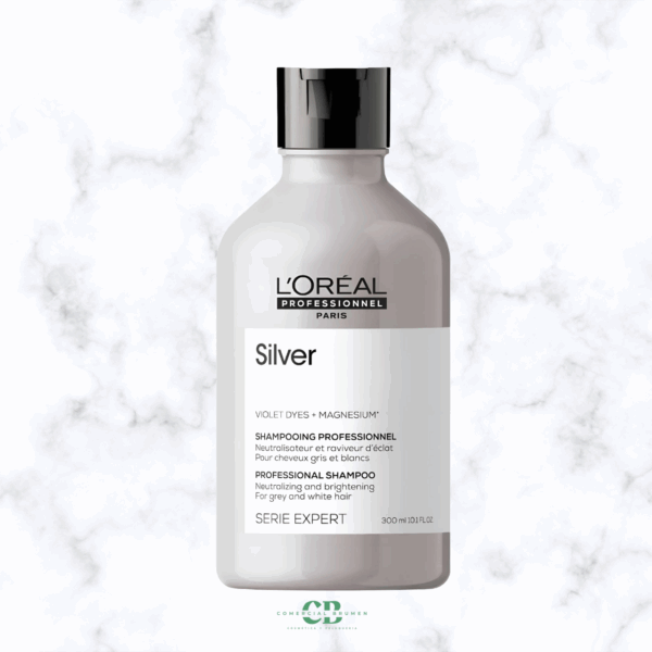 EXPERT L´OREAL SILVER CHAMPÚ 300ML-matizador cabello rubio y blanco
