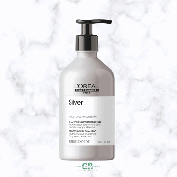 EXPERT L´OREAL SILVER CHAMPÚ 500ML-matizador cabello rubio y blanco