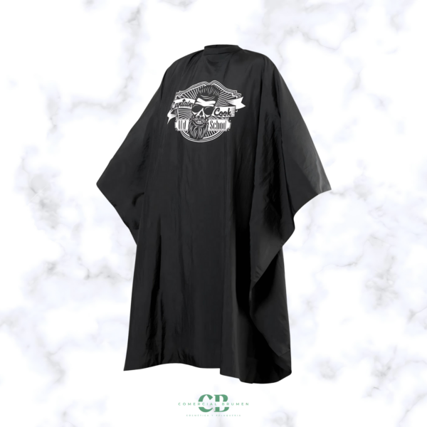 CAPA DE CORTE PEINADOR "CAPTAIN COOK" negro