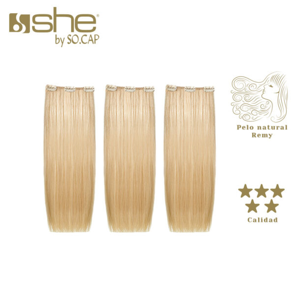 EXTENSIONES DE CLIP CALIFORNIANAS 50-55cm 3 PZ 65GR– Easy 20 – SHE by SOCAP N18/24