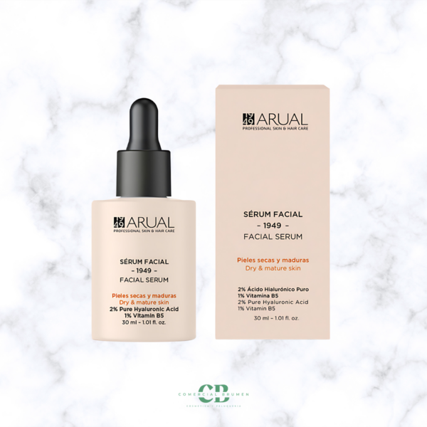 ARUAL SERUM FACIAL ANTIEDAD PIEL SECA Y MADURA CON ACIDO HYALURONICO 30ML